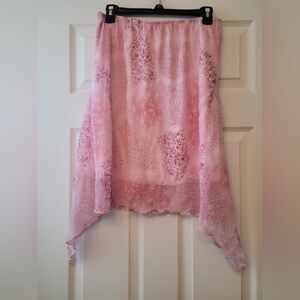 Rue21 Asymmetrical Pink Floral Skirt